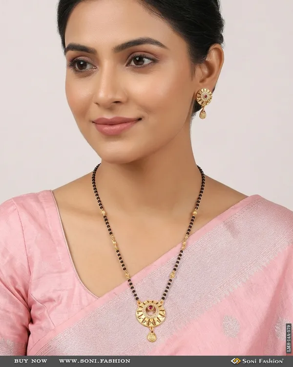 Glittering_Design_Gold_Plated_Mangalsutra_Set_For_Women_Style_A579