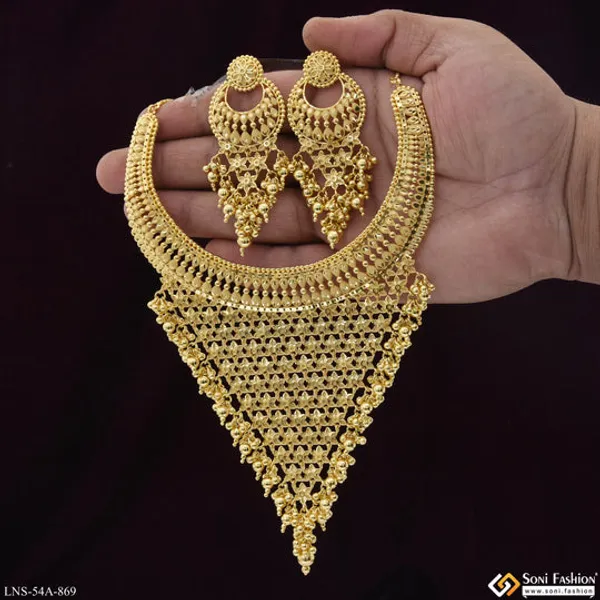 1_Gram_Gold_Plated_Stunning_Design_Necklace_Set_For_Women_Style_A869