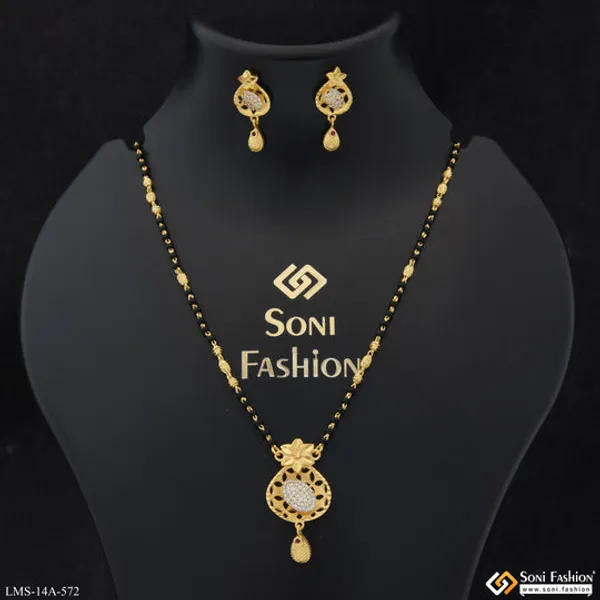 Finely_Detailed_Gold_Plated_Mangalsutra_Set_For_Women_Style_A572
