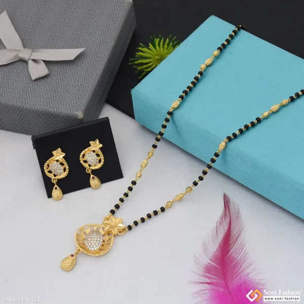 Finely_Detailed_Gold_Plated_Mangalsutra_Set_For_Women_Style_A572