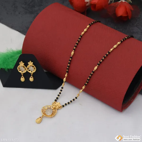 Finely_Detailed_Gold_Plated_Mangalsutra_Set_For_Women_Style_A572