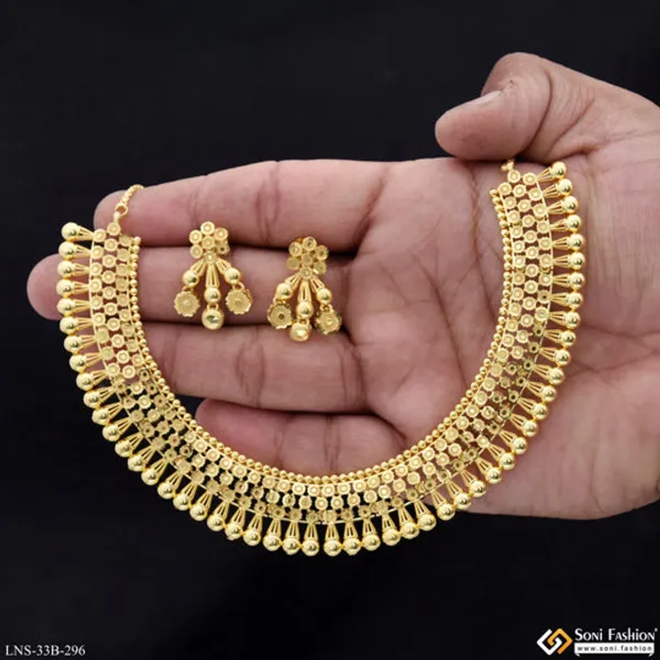 1_Gram_Gold_Plated_Exclusive_Design_Necklace_Set_For_Women_Style_B296