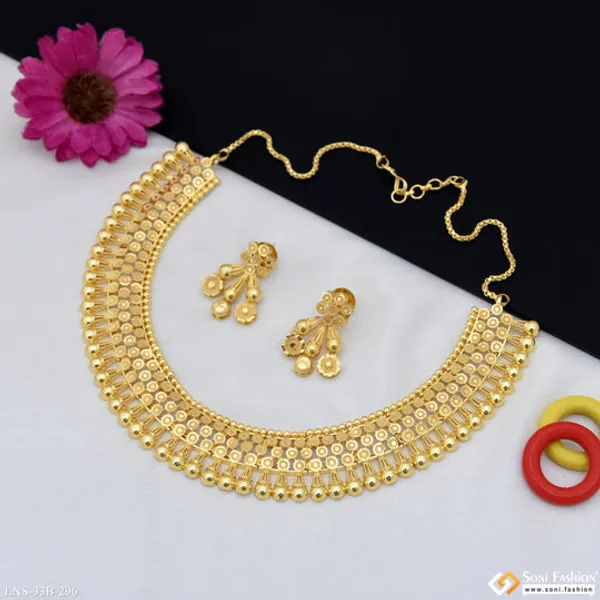 1_Gram_Gold_Plated_Exclusive_Design_Necklace_Set_For_Women_Style_B296