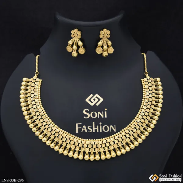 1_Gram_Gold_Plated_Exclusive_Design_Necklace_Set_For_Women_Style_B296