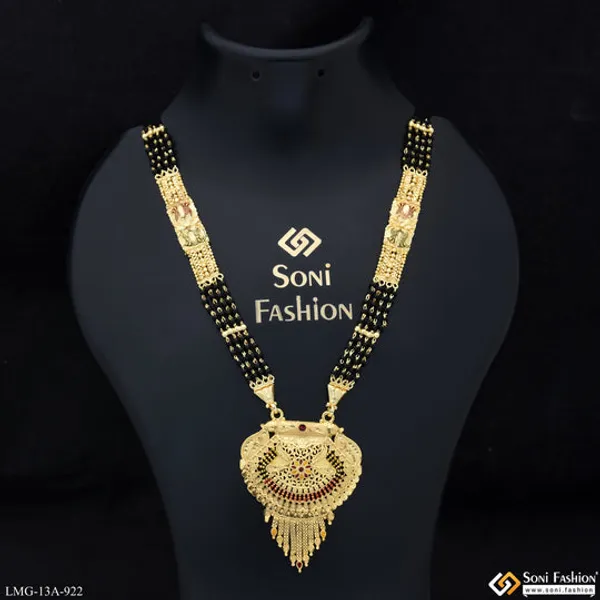 4_Line_Sparkling_Design_Gold_Plated_Mangalsutra_For_Women_Style_A922