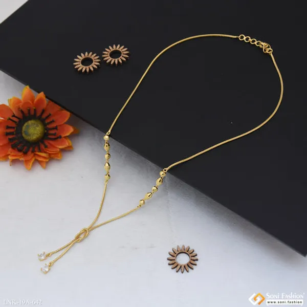 1_Gram_Gold_Plated_Chic_Design_Necklace_For_Ladies_Style_A642