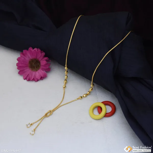 1_Gram_Gold_Plated_Chic_Design_Necklace_For_Ladies_Style_A642