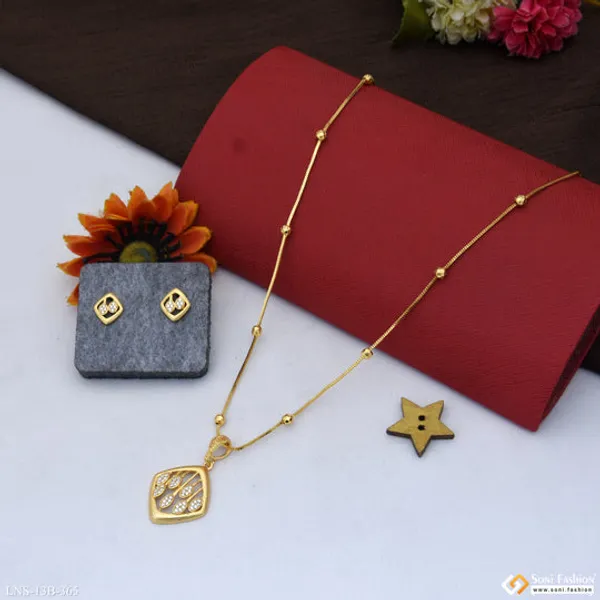 Classic_Design_Gold_Plated_Necklace_Set_For_Women_Style_B365