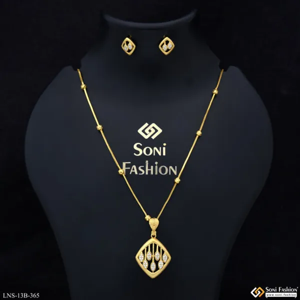 Classic_Design_Gold_Plated_Necklace_Set_For_Women_Style_B365