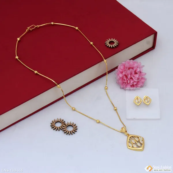 Classic_Design_Gold_Plated_Necklace_Set_For_Women_Style_B365