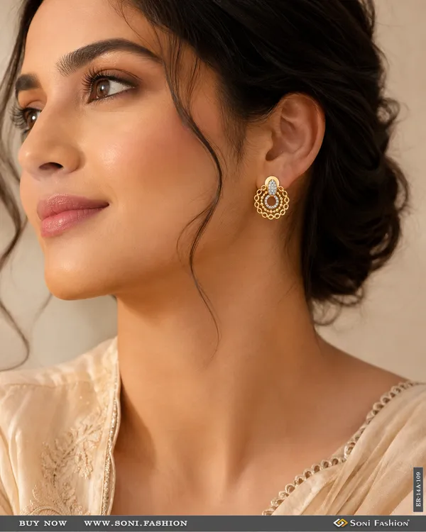 1_Gram_Gold_Plated_With_Diamond_Classic_Design_Earrings_For_Ladies_Style_A109