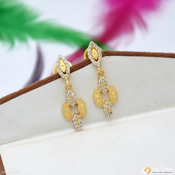 Latest_Design_Gold_Plated_Earrings_For_Ladies_Style_A246