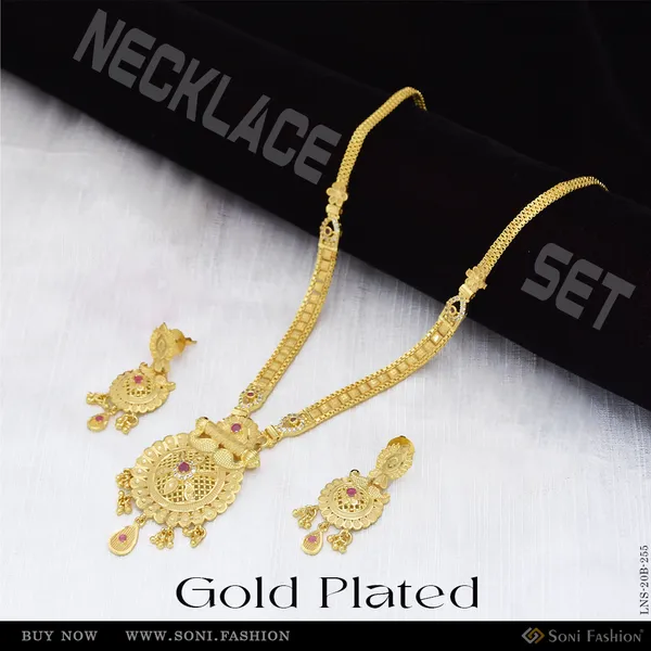 Gorgeous_Design_Gold_Plated_Necklace_Set_For_Women_Style_B255