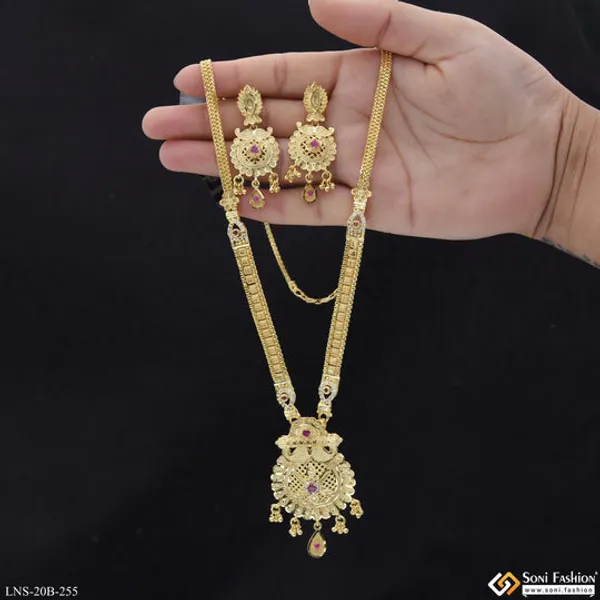 Gorgeous_Design_Gold_Plated_Necklace_Set_For_Women_Style_B255
