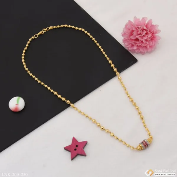 1_Gram_Gold_Plated_With_Diamond_Lovely_Design_Necklace_For_Ladies_Style_A230