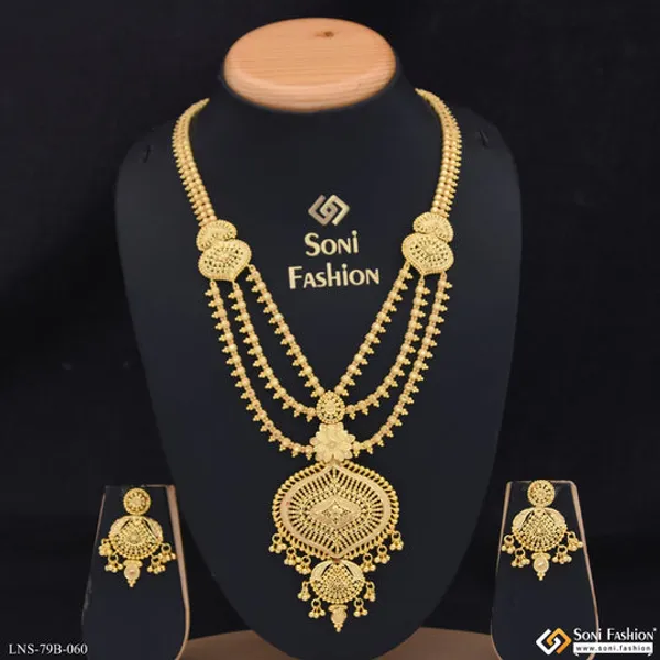 1_Gram_Gold_Plated_High_Class_Design_Rani_Haar_Necklace_Set_For_Women_Style_B060