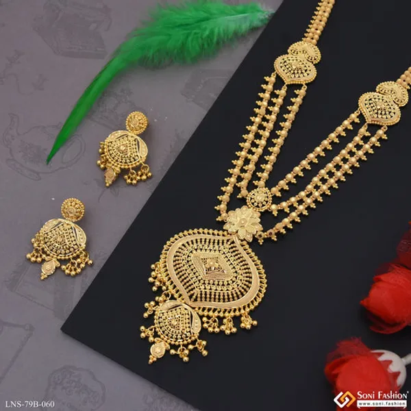 1_Gram_Gold_Plated_High_Class_Design_Rani_Haar_Necklace_Set_For_Women_Style_B060