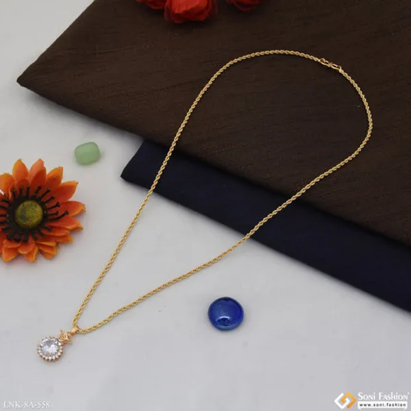 Eye_Catching_Design_Gold_Plated_Chain_Pendant_For_Ladies_Style_A558