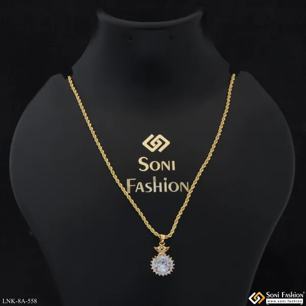 Eye_Catching_Design_Gold_Plated_Chain_Pendant_For_Ladies_Style_A558