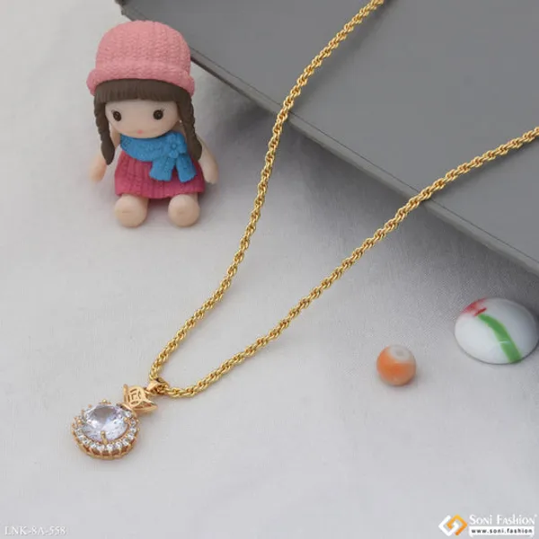 Eye_Catching_Design_Gold_Plated_Chain_Pendant_For_Ladies_Style_A558