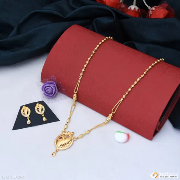 Superior_Quality_Gold_Plated_Necklace_Set_For_Ladies_Style_B268