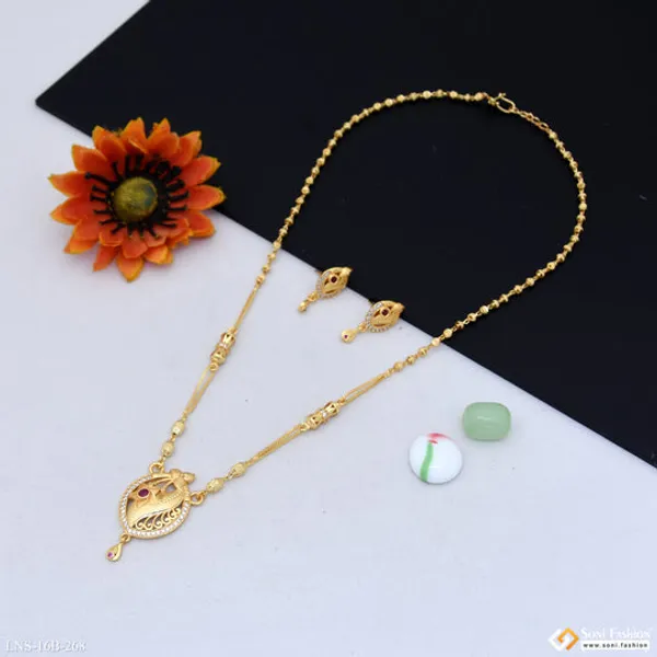 Superior_Quality_Gold_Plated_Necklace_Set_For_Ladies_Style_B268