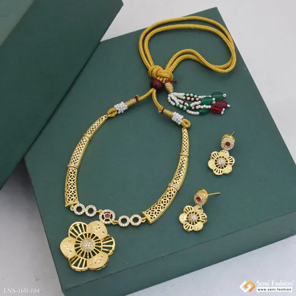 Magnificent_Design_Gold_Plated_Necklace_Set_For_Women_Style_B104
