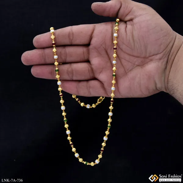 Latest_Design_Gold_Plated_Mala_For_Women_Style_A736