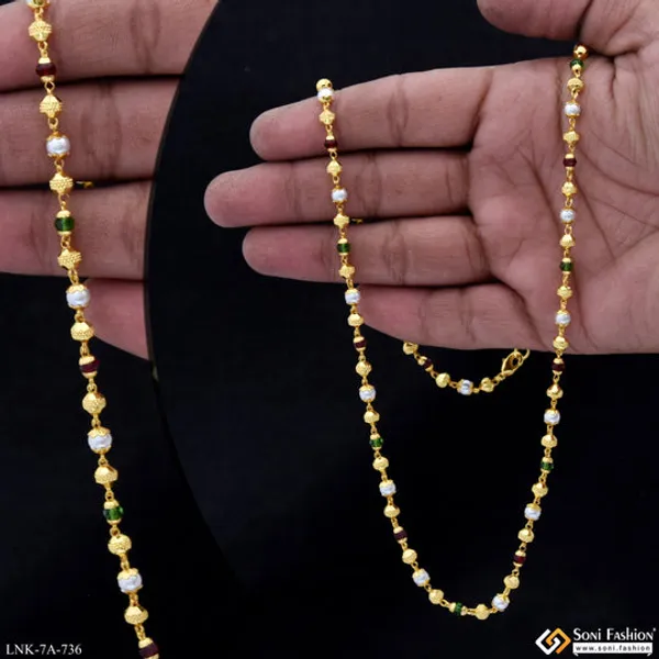 Latest_Design_Gold_Plated_Mala_For_Women_Style_A736