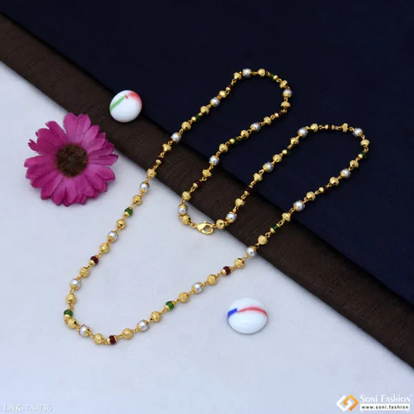 Latest_Design_Gold_Plated_Mala_For_Women_Style_A736