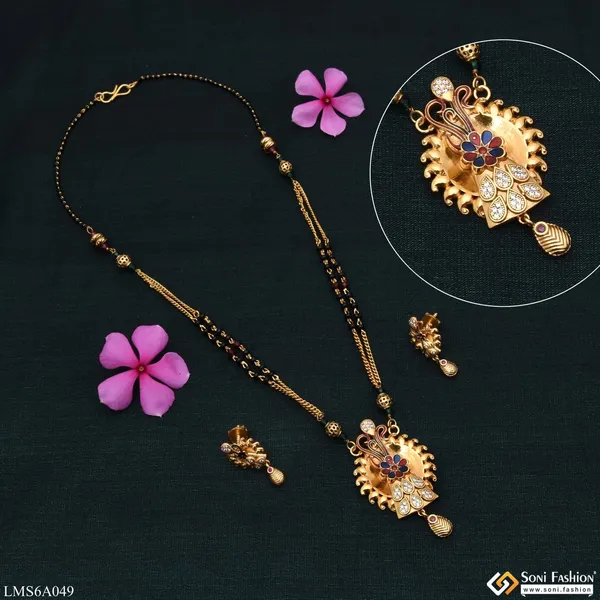 Best_Quality_With_Diamond_Gold_Plated_Mangalsutra_Set_For_Women_Style_Lmsa049