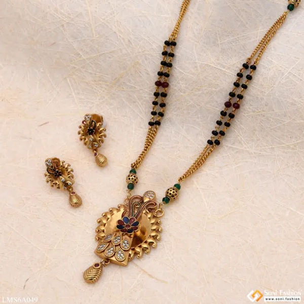 Best_Quality_With_Diamond_Gold_Plated_Mangalsutra_Set_For_Women_Style_Lmsa049