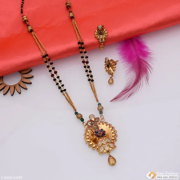 Best_Quality_With_Diamond_Gold_Plated_Mangalsutra_Set_For_Women_Style_Lmsa049