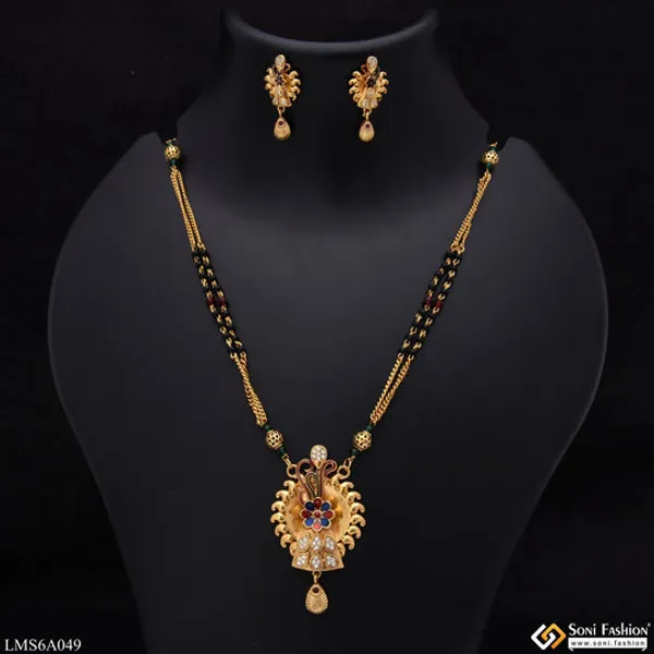 Best_Quality_With_Diamond_Gold_Plated_Mangalsutra_Set_For_Women_Style_Lmsa049