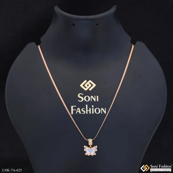 Fashionable_Rose_Gold_Color_Chain_Pendant_For_Ladies_Style_A625