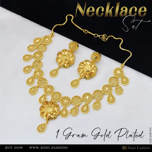 1_Gram_Gold_Plated_Designer_Necklace_Set_For_Women_Style_B295