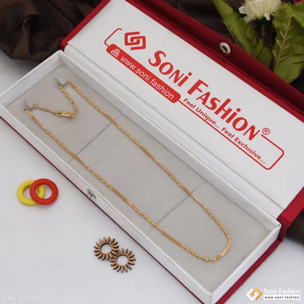 1_Gram_Gold_Plated_Twisted_Design_Chain_For_Ladies_Style_A637
