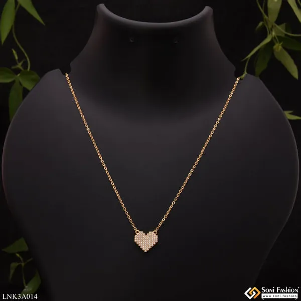 Heart_With_Diamond_New_Style_Golden_Color_Necklace_For_Women_Style_Lnka014