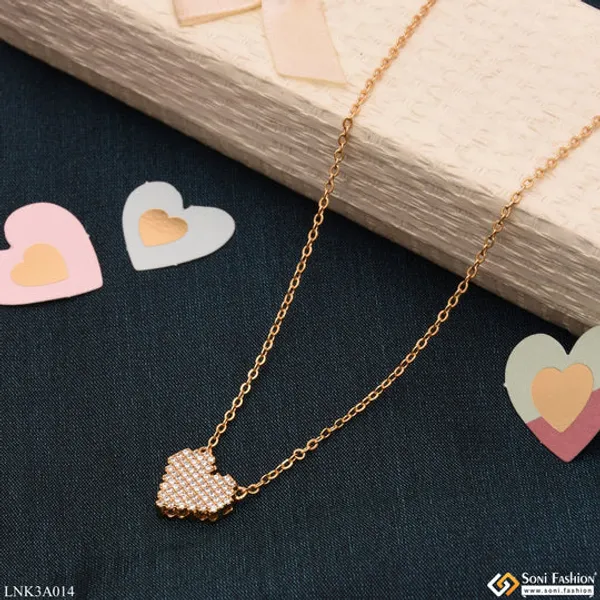 Heart_With_Diamond_New_Style_Golden_Color_Necklace_For_Women_Style_Lnka014