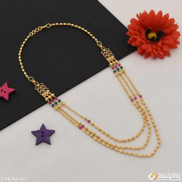 Finely_Detailed_Glittering_Design_Gold_Plated_Mala_For_Women_Style_A415