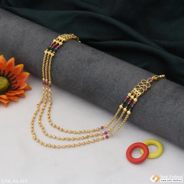 Finely_Detailed_Glittering_Design_Gold_Plated_Mala_For_Women_Style_A415