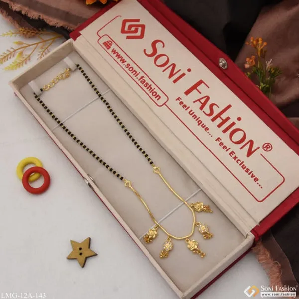 1_Gram_Gold_Plated_With_Diamond_Artisanal_Design_Mangalsutra_For_Women_Style_A143