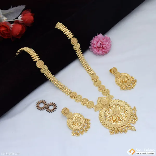 1_Gram_Gold_Plated_Stunning_Design_Necklace_Set_For_Women_Style_B291