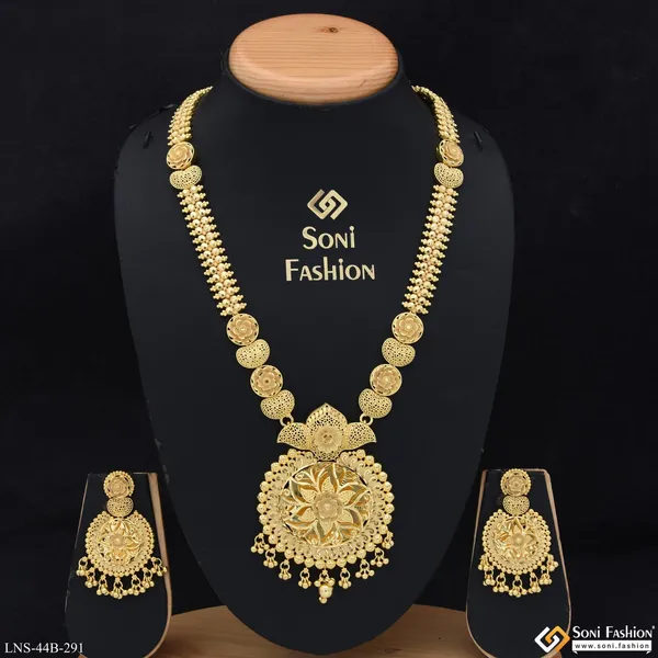 1_Gram_Gold_Plated_Stunning_Design_Necklace_Set_For_Women_Style_B291