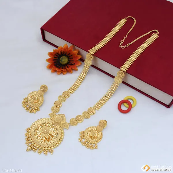 1_Gram_Gold_Plated_Stunning_Design_Necklace_Set_For_Women_Style_B291