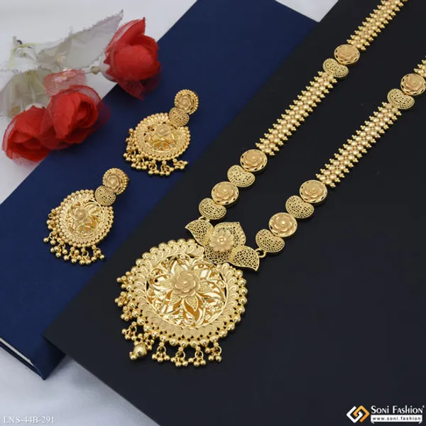 1_Gram_Gold_Plated_Stunning_Design_Necklace_Set_For_Women_Style_B291