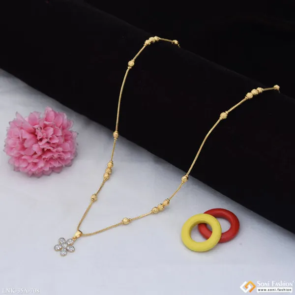 1_Gram_Gold_Plated_Brilliant_Design_Chain_Pendant_For_Ladies_Style_A708