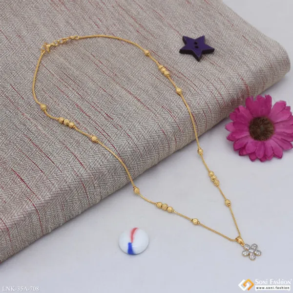 1_Gram_Gold_Plated_Brilliant_Design_Chain_Pendant_For_Ladies_Style_A708