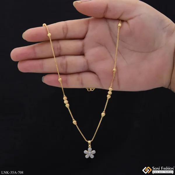 1_Gram_Gold_Plated_Brilliant_Design_Chain_Pendant_For_Ladies_Style_A708