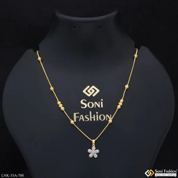 1_Gram_Gold_Plated_Brilliant_Design_Chain_Pendant_For_Ladies_Style_A708